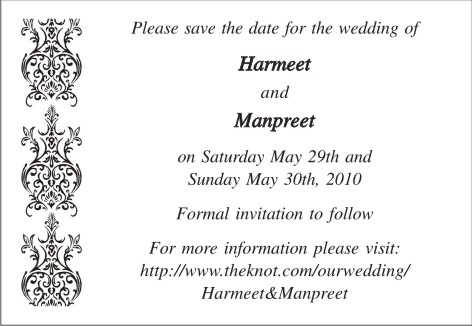 Save the date card 6 - Parekh Cards